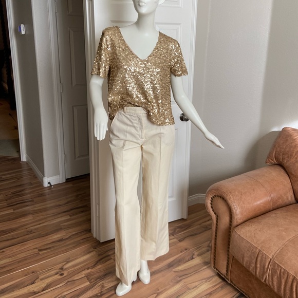 Zara Pants - Zara cream wide leg trouser size Small